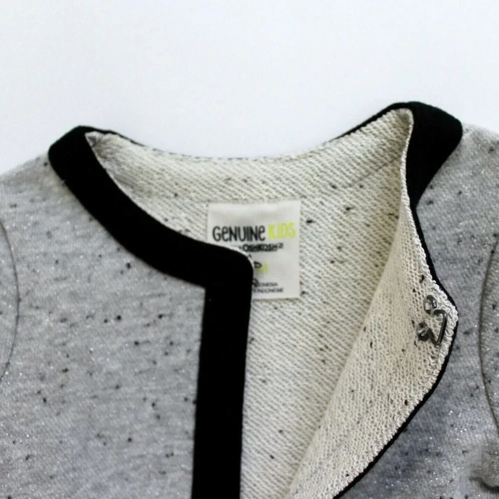 Genuine Kids by OshKosh Long Sleeve Black Trim Sparkle Jacket Size 18M